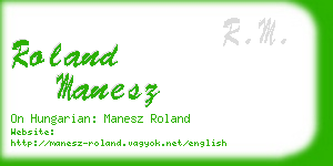 roland manesz business card